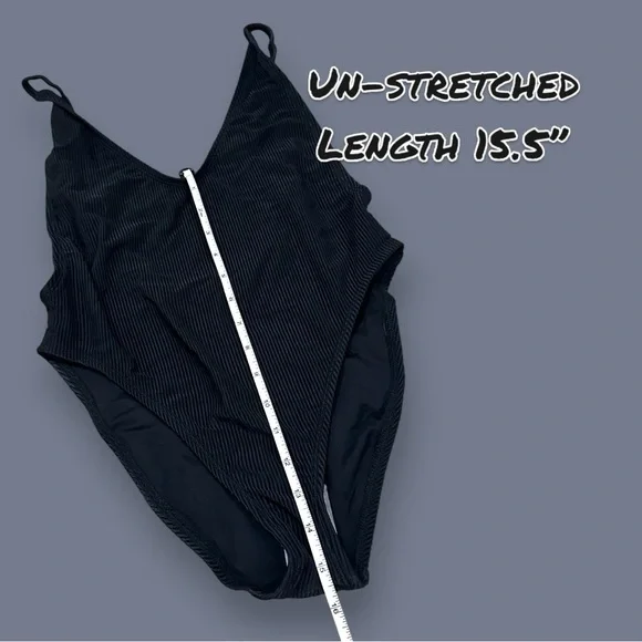 NWOT NASTY GAL Ribbed Open Back Black One Piece Swimsuit. Size Small 🏝️ - Picture 6 of 10